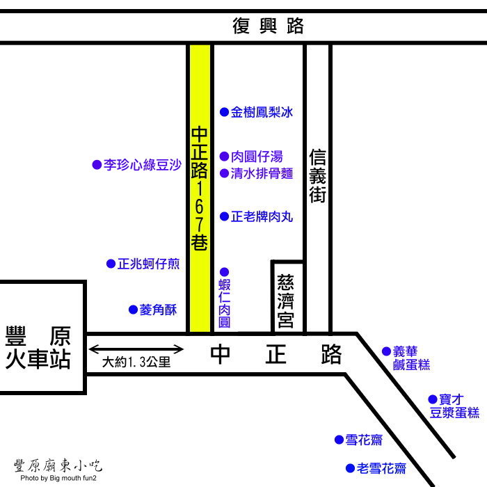 豐原廟東夜市美食地圖