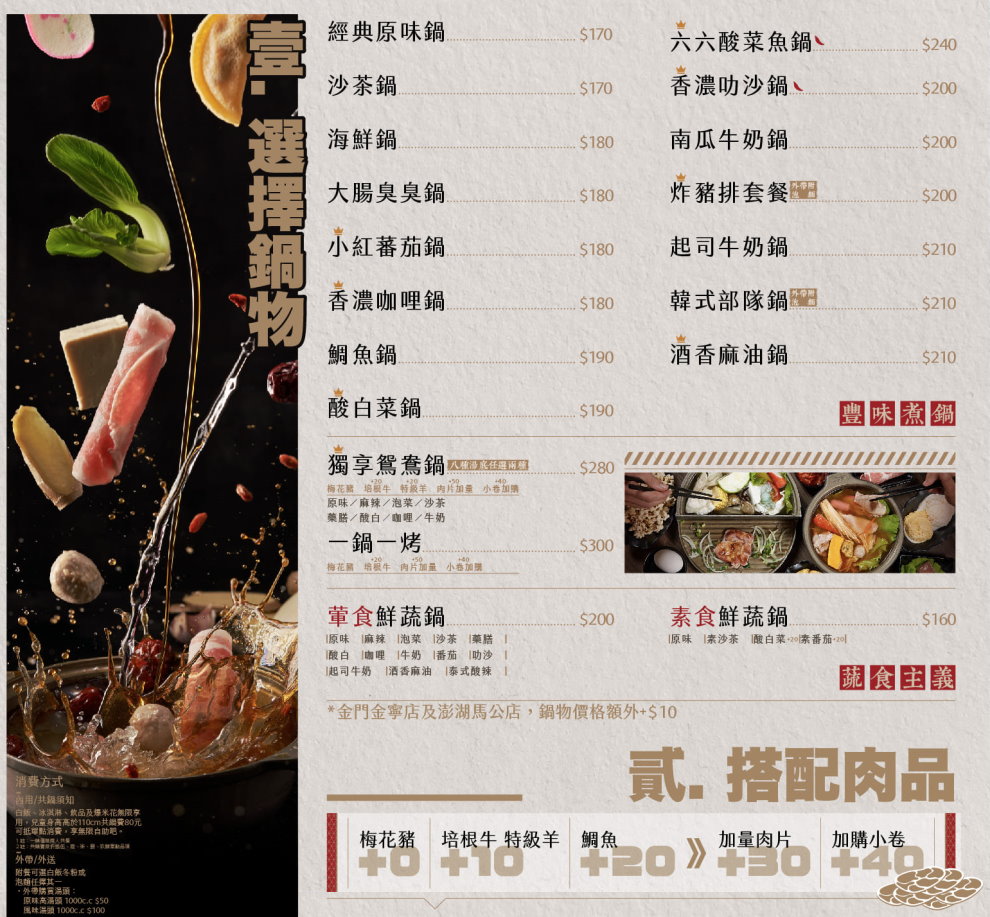六扇門菜單