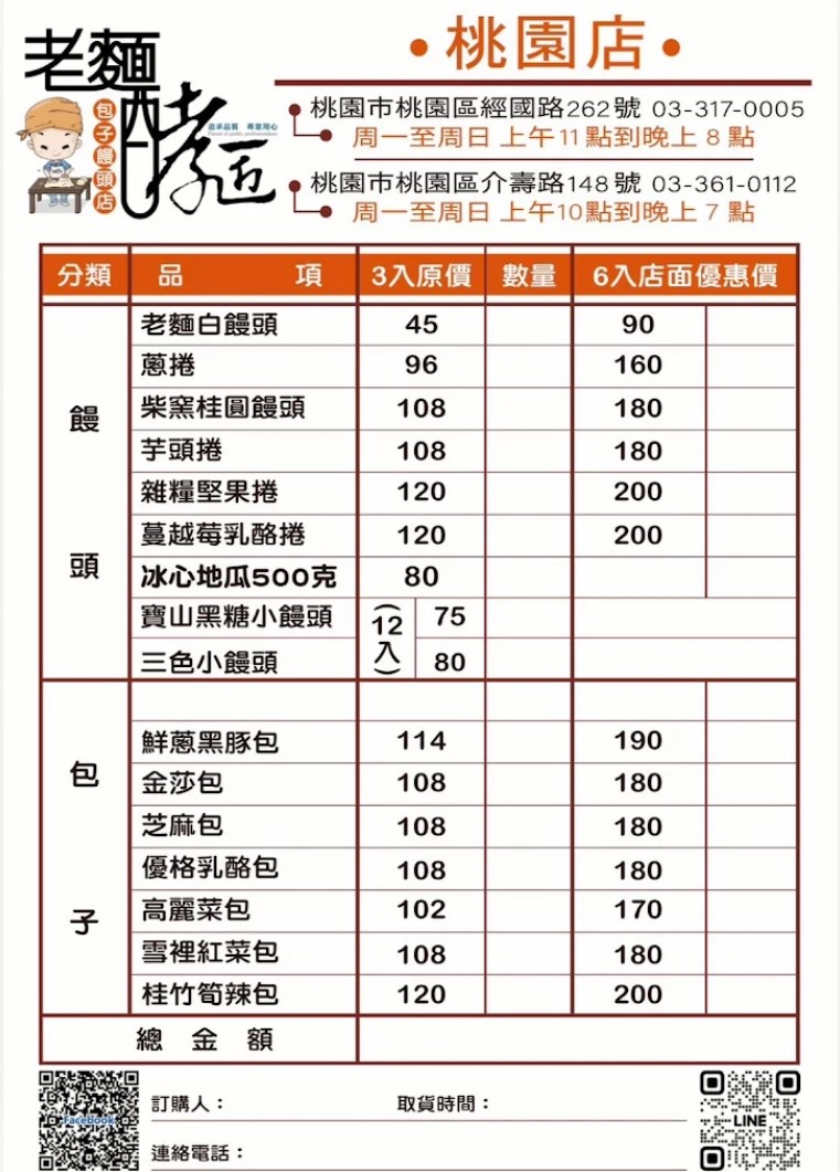 老麵酵匠最新菜單與價位表