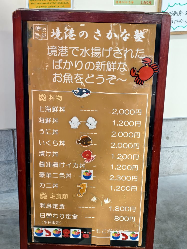 境港のさかな塾完整價目表
