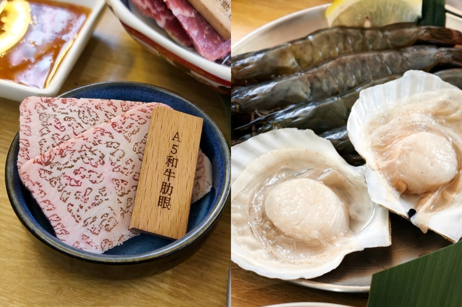 燒肉搭配鹽蔥、泡菜與涼拌蔥絲的多種吃法
