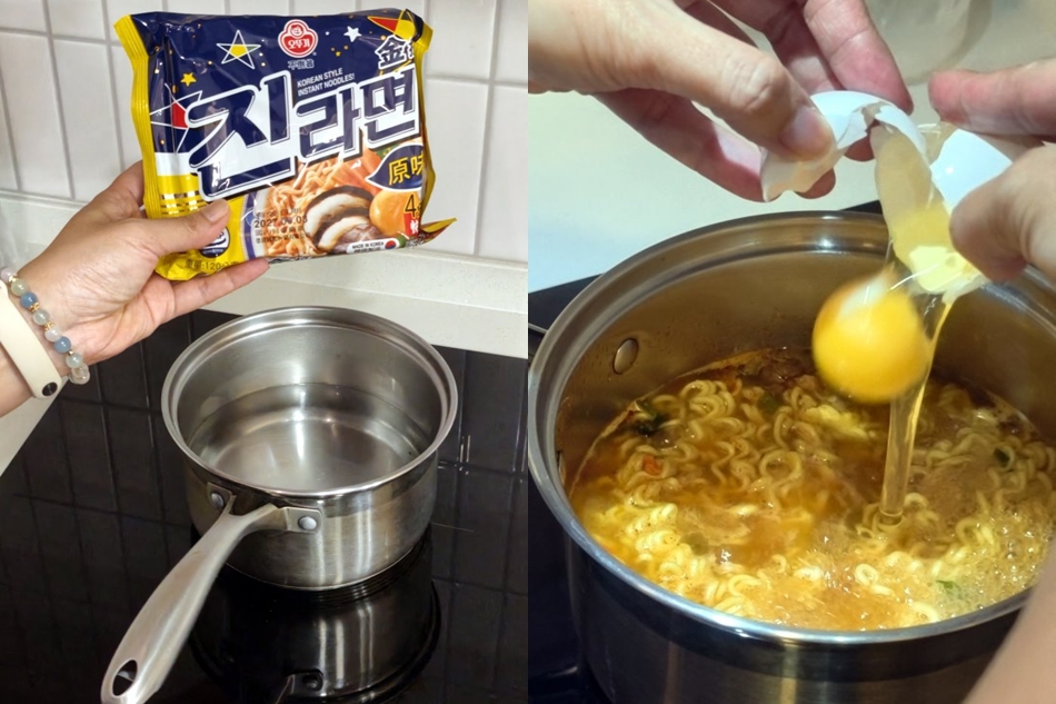深夜現煮韓國金拉麵 打入新鮮半熟蛋
