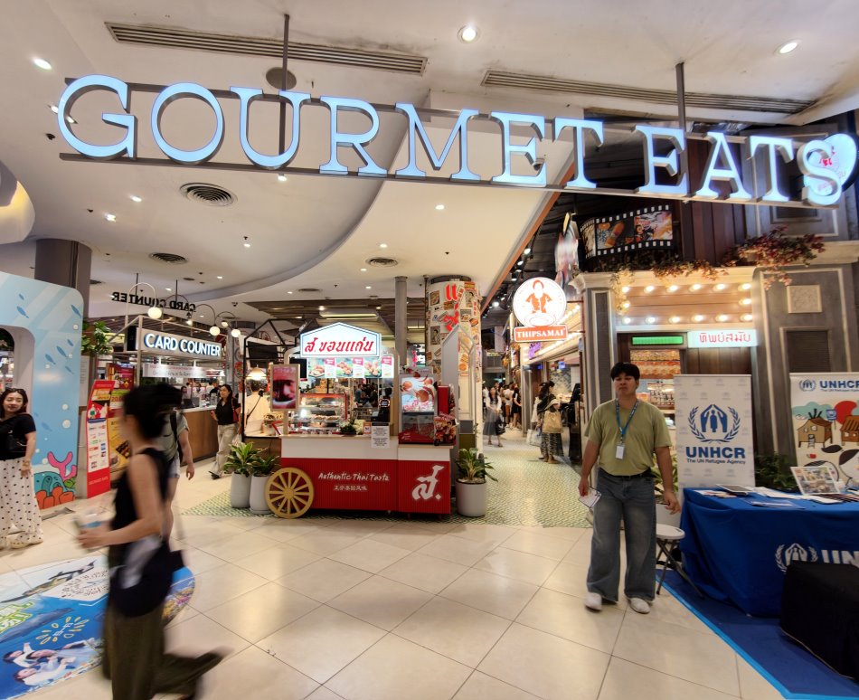 Siam Paragon暹羅百麗宮G層Gourmet Eats美食街明亮氣派的入口大廳